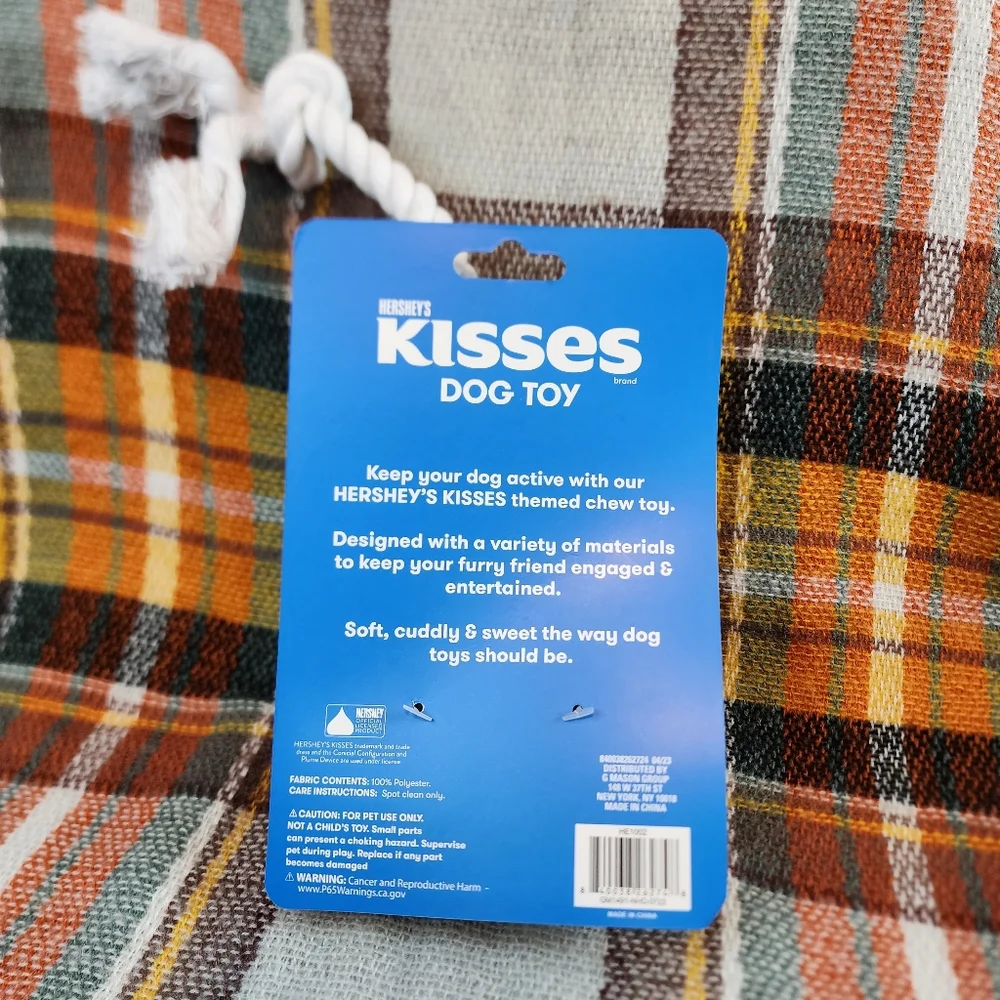 Set of 3 Candy Squeaking Dog Toys: Reeses and Hershey's  Bar and Kisses. NWT.